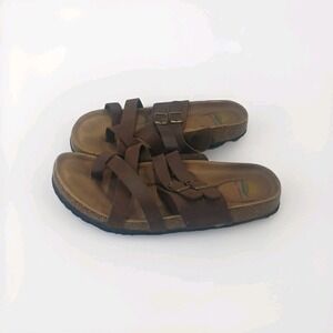 Maui Island Double Buckle Slip On Slides Women Size 8m